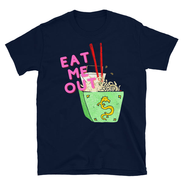 Navy Eat Me Out T-Shirt by Queer In The World Originals sold by Queer In The World: The Shop - LGBT Merch Fashion