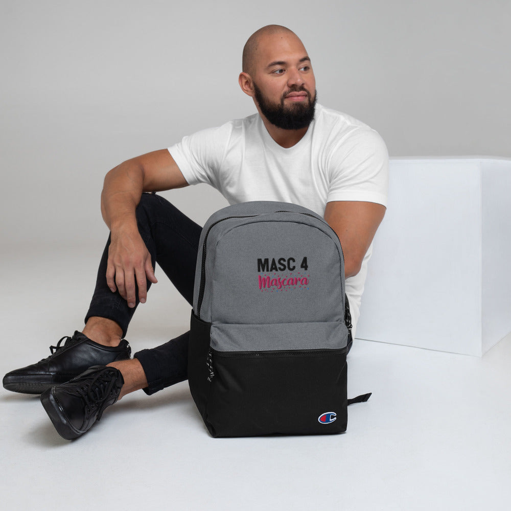  Masc 4 Mascara Embroidered Champion Backpack by Queer In The World Originals sold by Queer In The World: The Shop - LGBT Merch Fashion