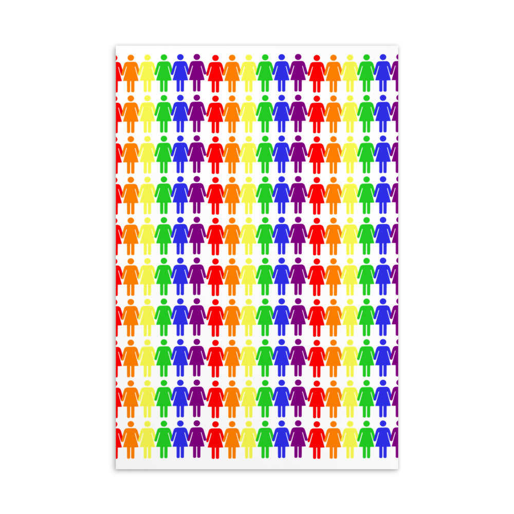  Lesbian Pride Postcard by Queer In The World Originals sold by Queer In The World: The Shop - LGBT Merch Fashion