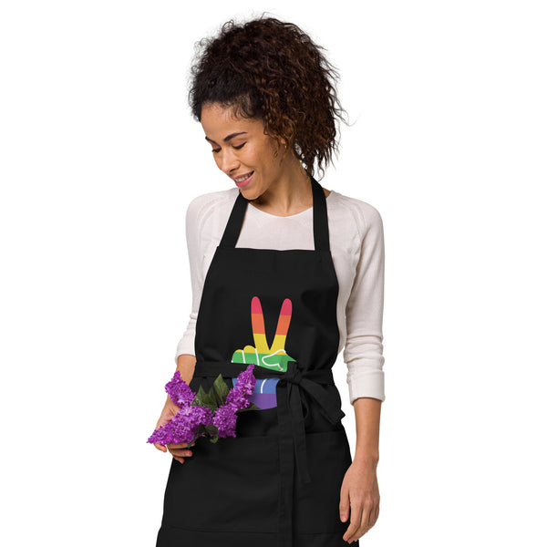  Gay Pride Organic Cotton Apron by Queer In The World Originals sold by Queer In The World: The Shop - LGBT Merch Fashion