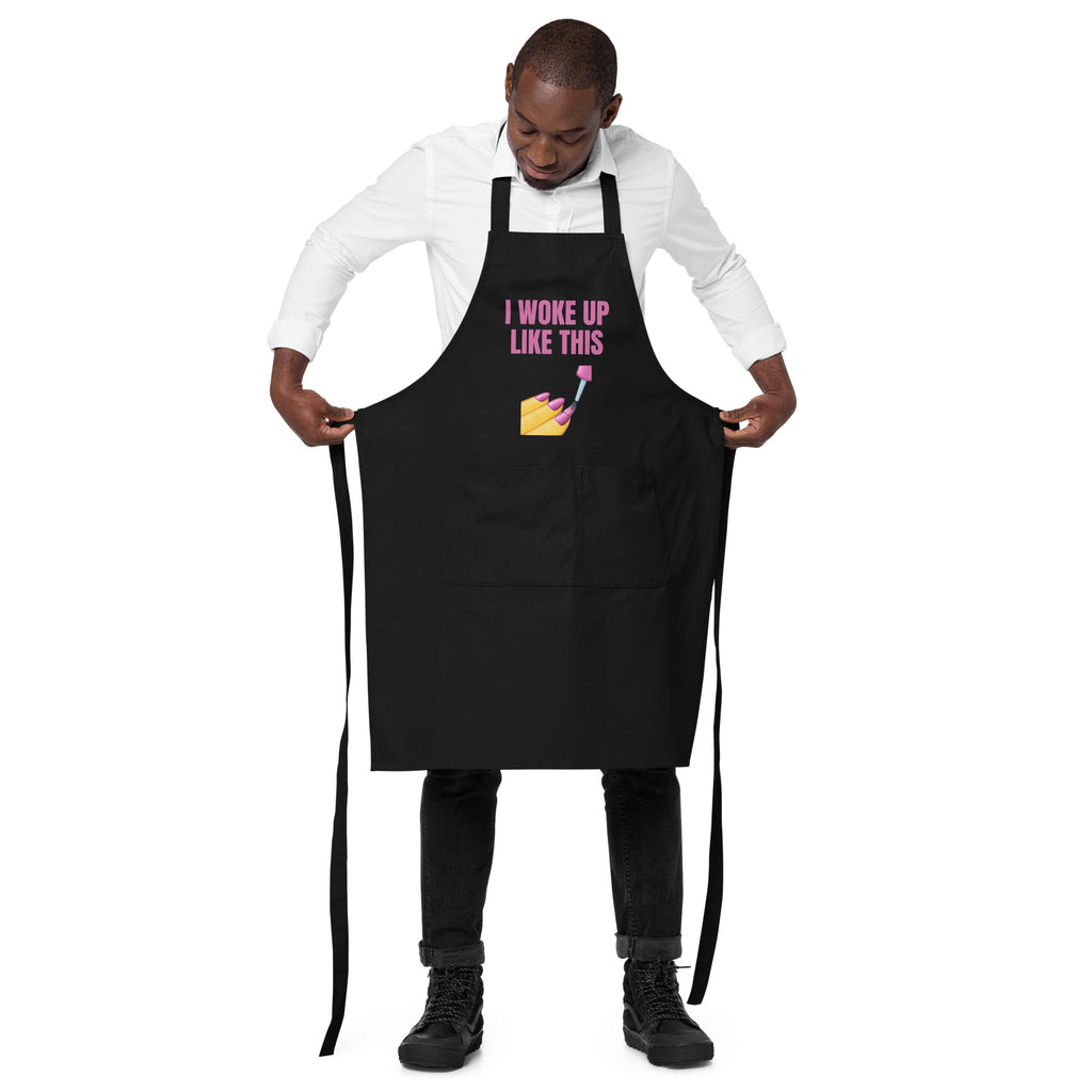  I Woke Up Like This Organic Cotton Apron by Printful sold by Queer In The World: The Shop - LGBT Merch Fashion