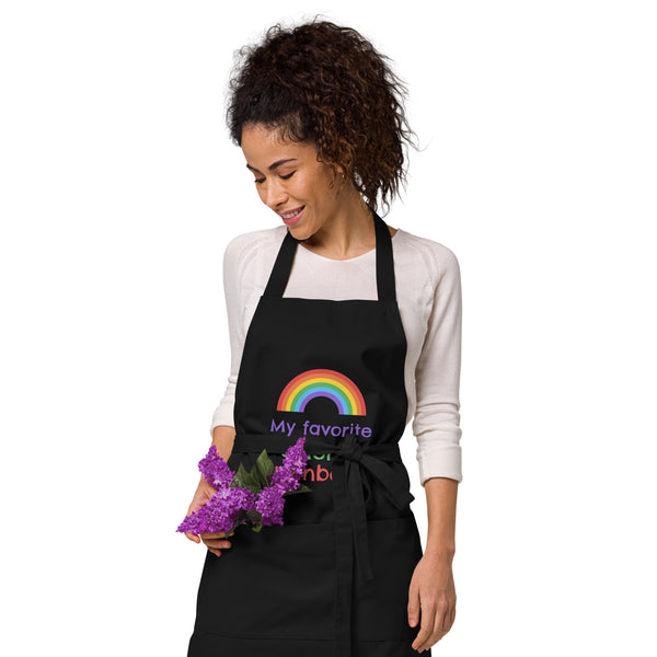  My Favorite Color Is Rainbow Organic Cotton Apron by Queer In The World Originals sold by Queer In The World: The Shop - LGBT Merch Fashion