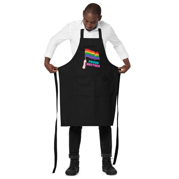  Proud Brother  Organic Cotton Apron by Queer In The World Originals sold by Queer In The World: The Shop - LGBT Merch Fashion