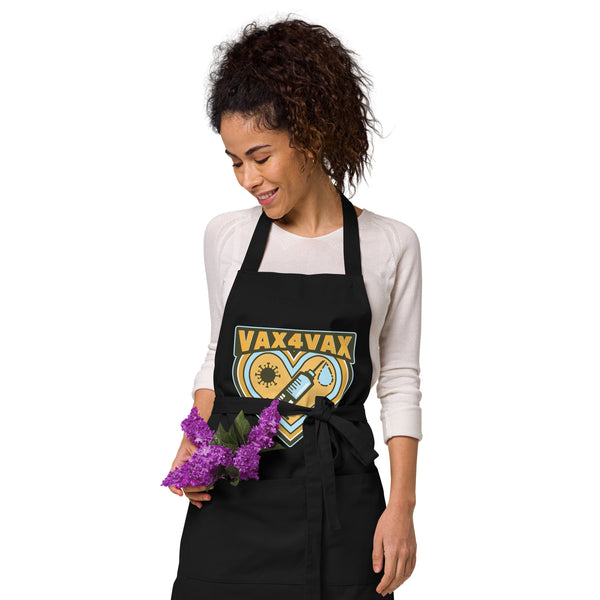  Vax 4 Vax Organic Cotton Apron by Queer In The World Originals sold by Queer In The World: The Shop - LGBT Merch Fashion