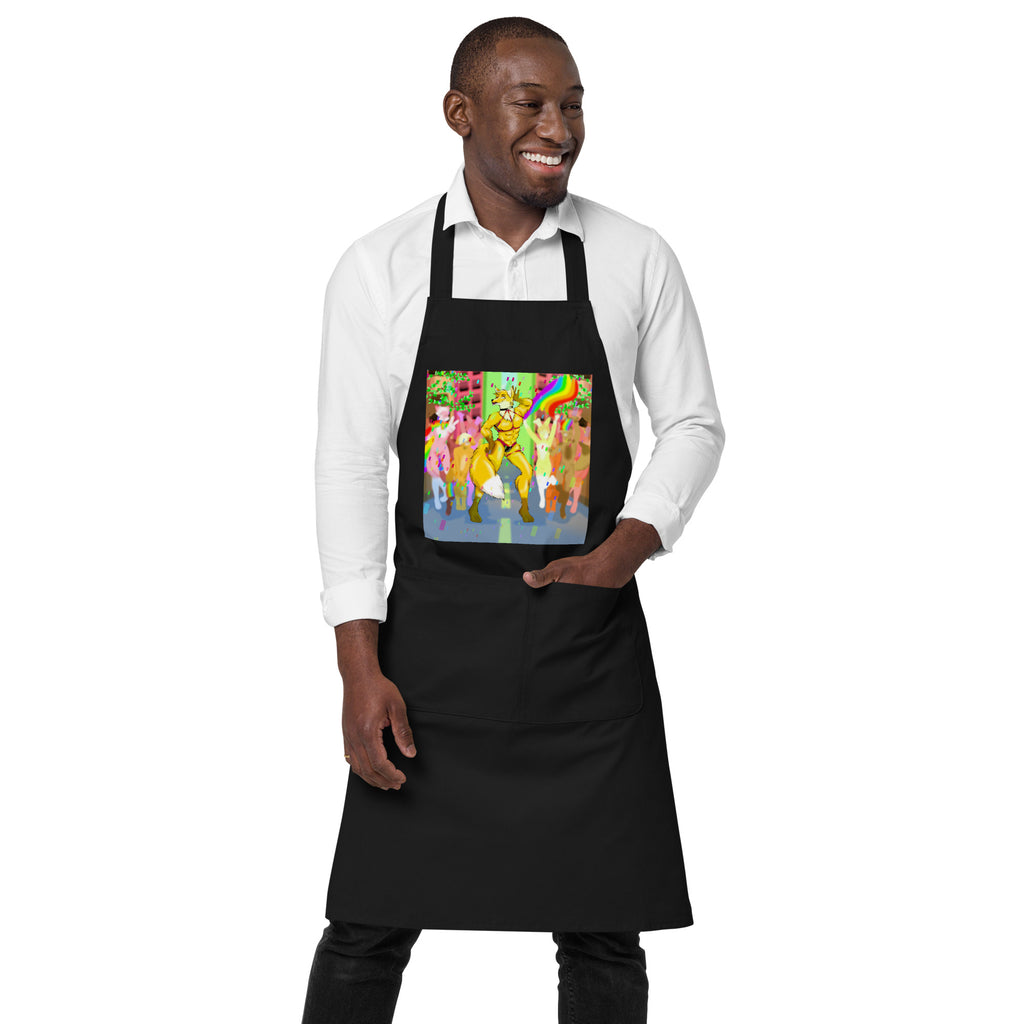  Gay Furry Pride Organic Cotton Apron by Printful sold by Queer In The World: The Shop - LGBT Merch Fashion