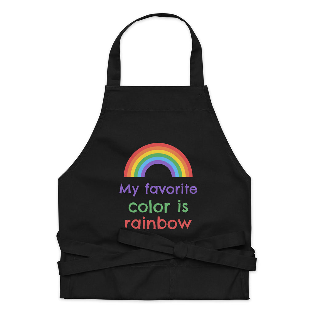  My Favourite Color Is Rainbow Organic Cotton Apron by Queer In The World Originals sold by Queer In The World: The Shop - LGBT Merch Fashion