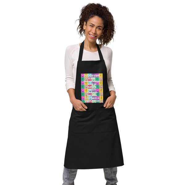  Never Owned A Vibrator Organic Cotton Apron by Queer In The World Originals sold by Queer In The World: The Shop - LGBT Merch Fashion
