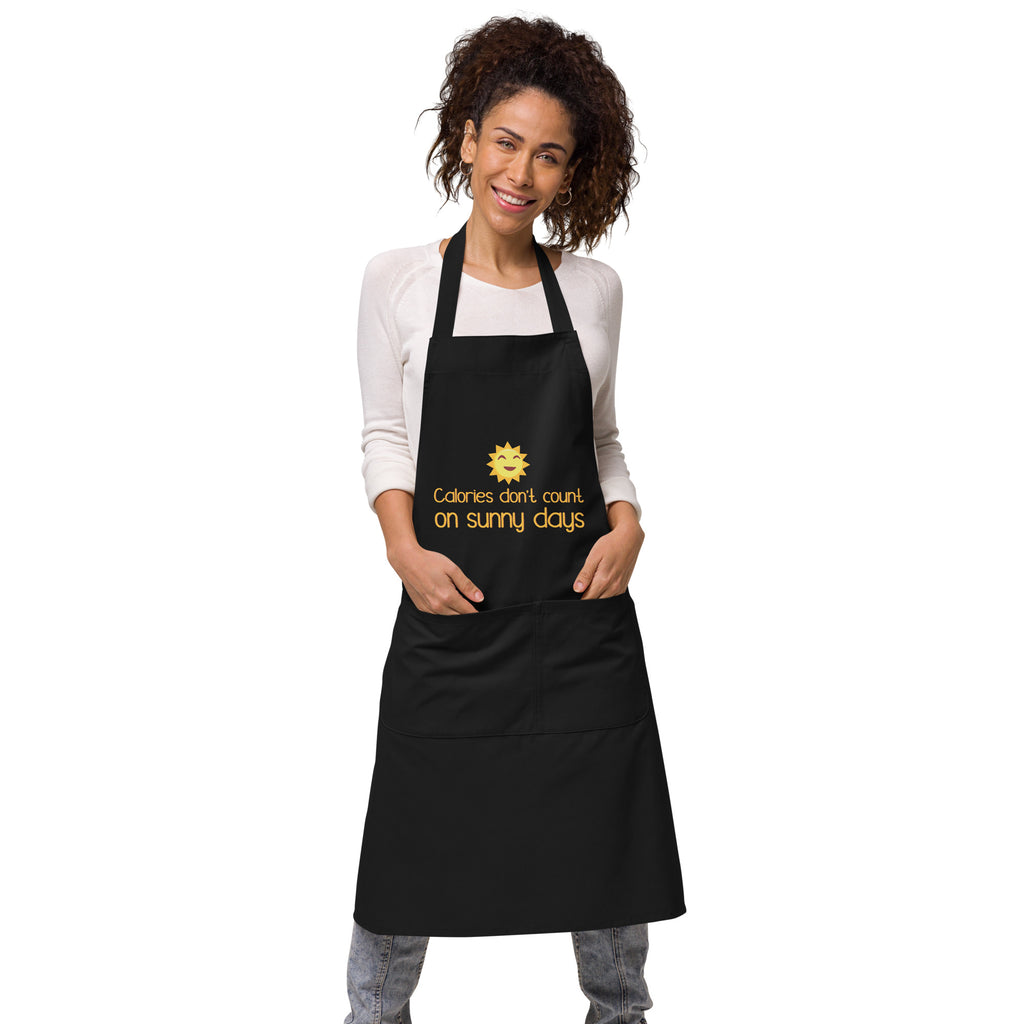  Calories Don't Count On Sunny Days Organic Cotton Apron by Queer In The World Originals sold by Queer In The World: The Shop - LGBT Merch Fashion