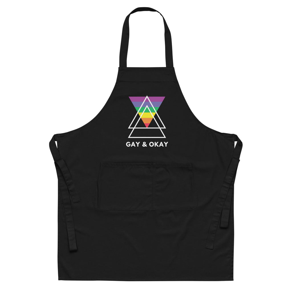  Gay & OK Organic Cotton Apron by Queer In The World Originals sold by Queer In The World: The Shop - LGBT Merch Fashion