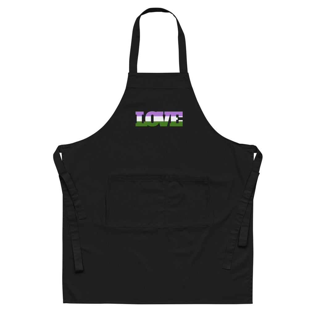  Genderqueer Love Organic Cotton Apron by Queer In The World Originals sold by Queer In The World: The Shop - LGBT Merch Fashion