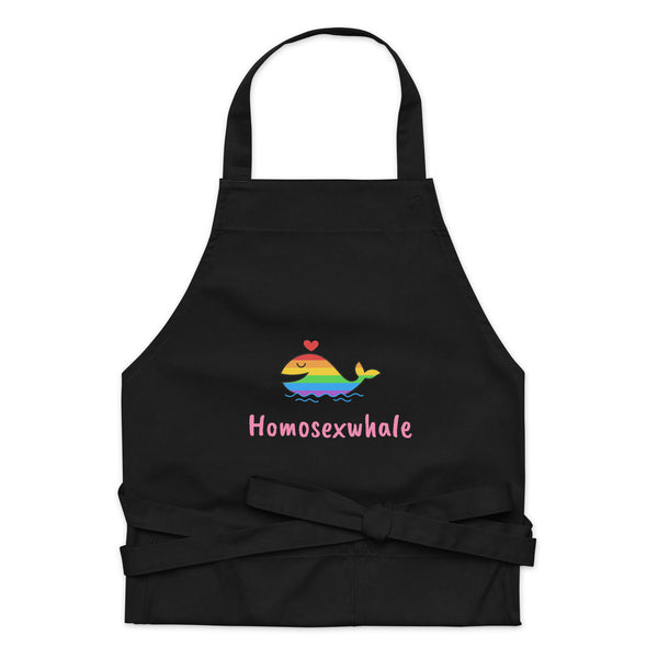  Homosexwhale Organic Cotton Apron by Queer In The World Originals sold by Queer In The World: The Shop - LGBT Merch Fashion