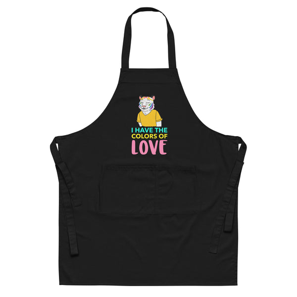  I Have The Colors Of Love Organic Cotton Apron by Queer In The World Originals sold by Queer In The World: The Shop - LGBT Merch Fashion