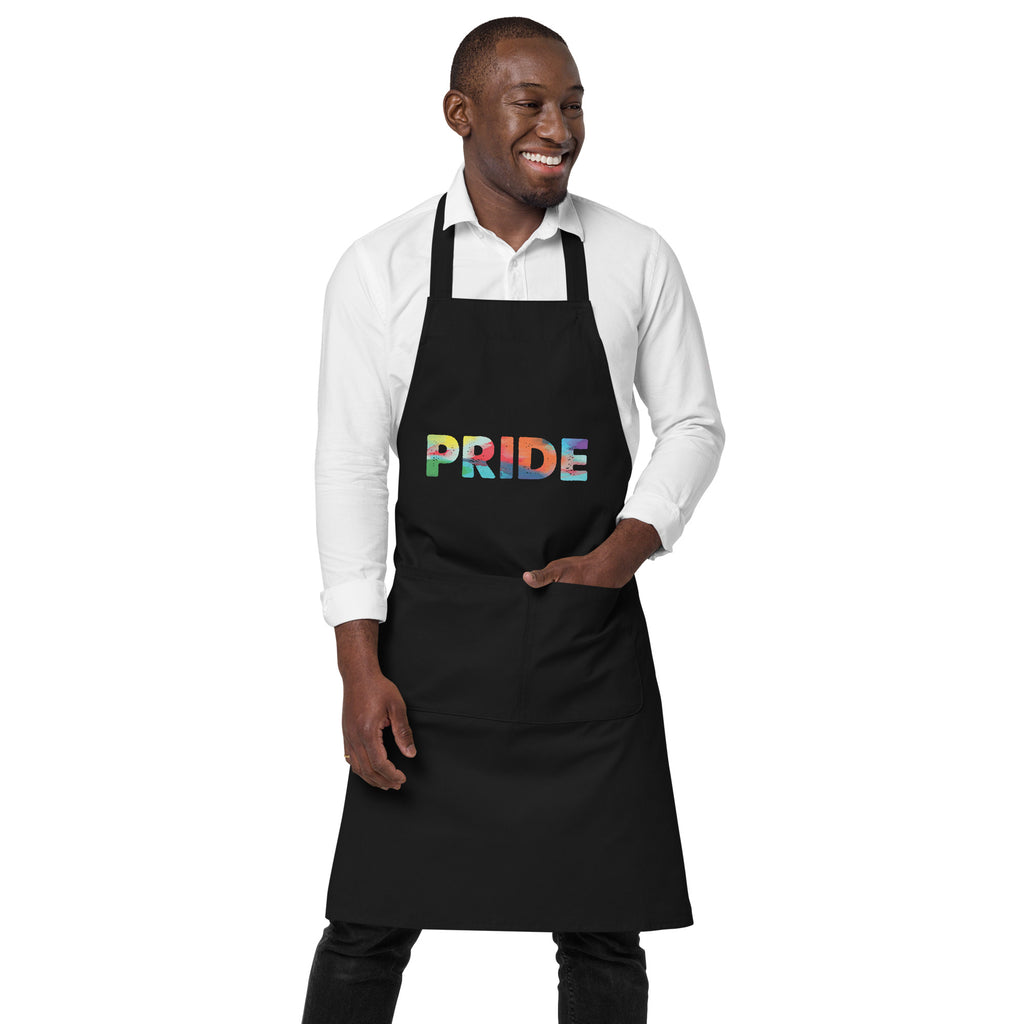  Pride Organic Cotton Apron by Printful sold by Queer In The World: The Shop - LGBT Merch Fashion