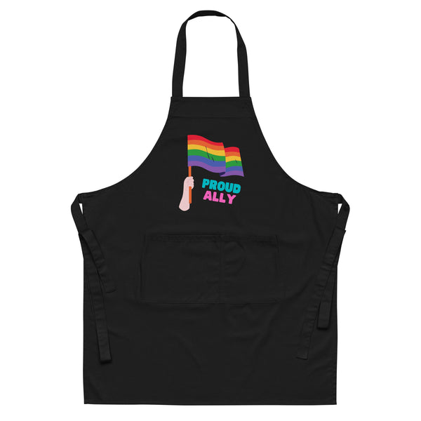  Proud Ally Organic Cotton Apron by Queer In The World Originals sold by Queer In The World: The Shop - LGBT Merch Fashion