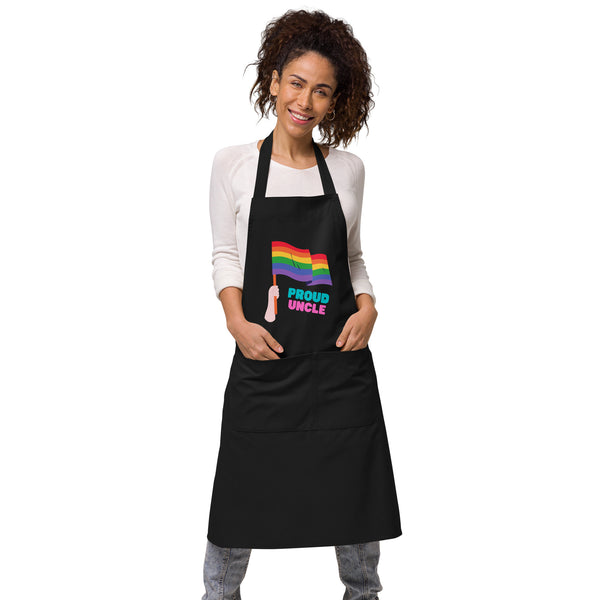 Proud Uncle Organic Cotton Apron by Queer In The World Originals sold by Queer In The World: The Shop - LGBT Merch Fashion