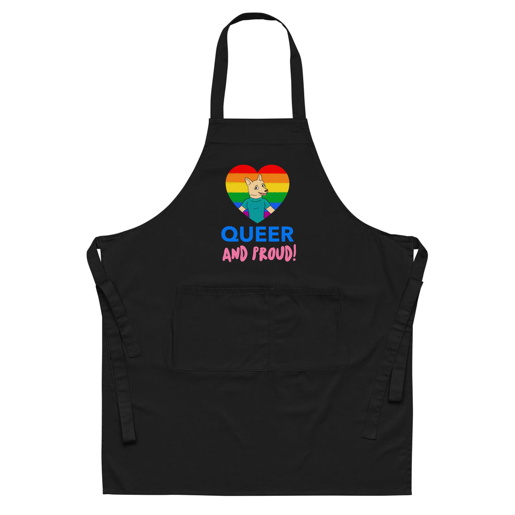  Queer And Proud Organic Cotton Apron by Queer In The World Originals sold by Queer In The World: The Shop - LGBT Merch Fashion