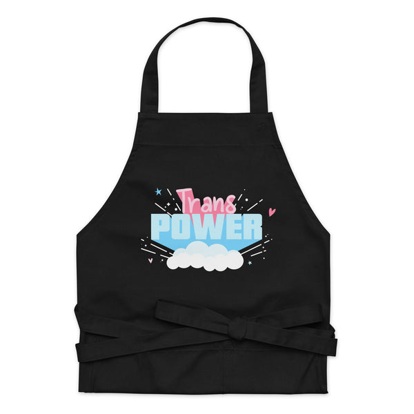  Stand Proud Trans Power Organic Cotton Apron by Queer In The World Originals sold by Queer In The World: The Shop - LGBT Merch Fashion