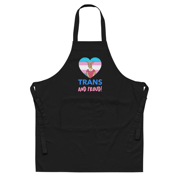  Trans And Proud Organic Cotton Apron by Queer In The World Originals sold by Queer In The World: The Shop - LGBT Merch Fashion