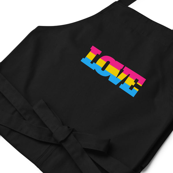 Pansexual Love Organic Cotton Apron by Queer In The World Originals sold by Queer In The World: The Shop - LGBT Merch Fashion