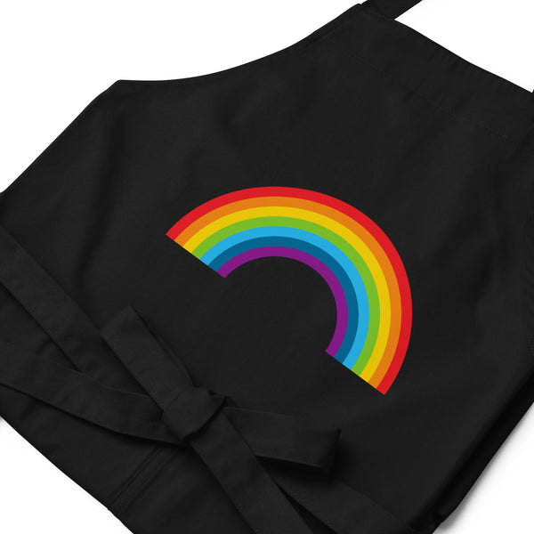  Rainbow Organic Cotton Apron by Queer In The World Originals sold by Queer In The World: The Shop - LGBT Merch Fashion