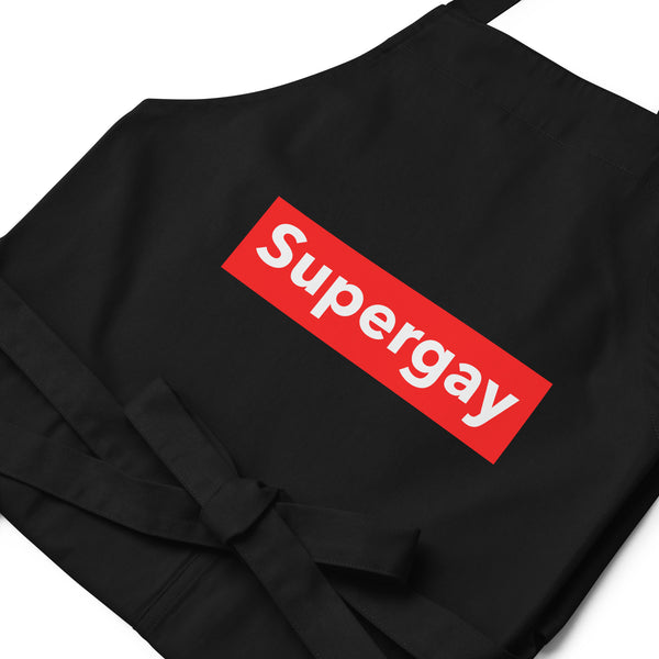  Supergay Organic Cotton Apron by Queer In The World Originals sold by Queer In The World: The Shop - LGBT Merch Fashion