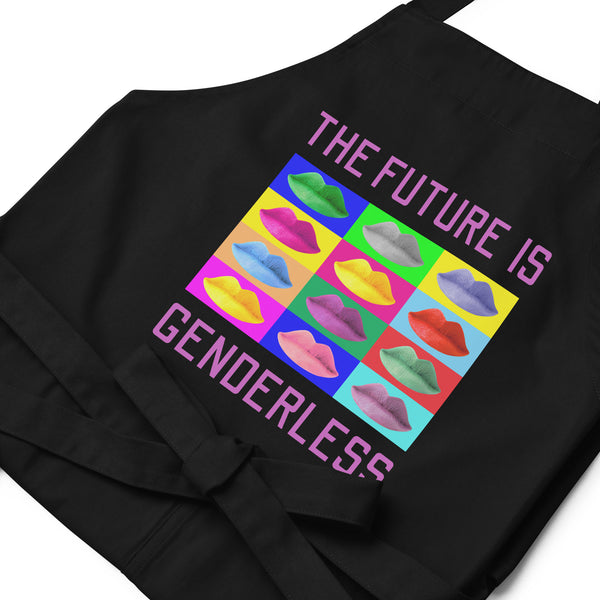  The Future Is Genderless Organic Cotton Apron by Queer In The World Originals sold by Queer In The World: The Shop - LGBT Merch Fashion