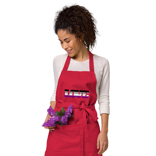  Asexual Love Organic Cotton Apron by Queer In The World Originals sold by Queer In The World: The Shop - LGBT Merch Fashion