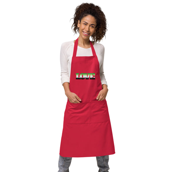  Aromantic Love Organic Cotton Apron by Queer In The World Originals sold by Queer In The World: The Shop - LGBT Merch Fashion