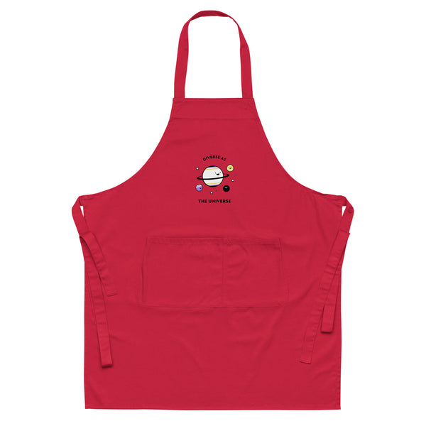  Diverse As The Universe Organic Cotton Apron by Queer In The World Originals sold by Queer In The World: The Shop - LGBT Merch Fashion