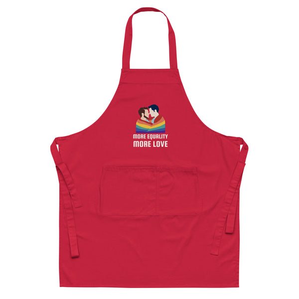  More Equality More Love Organic Cotton Apron by Queer In The World Originals sold by Queer In The World: The Shop - LGBT Merch Fashion