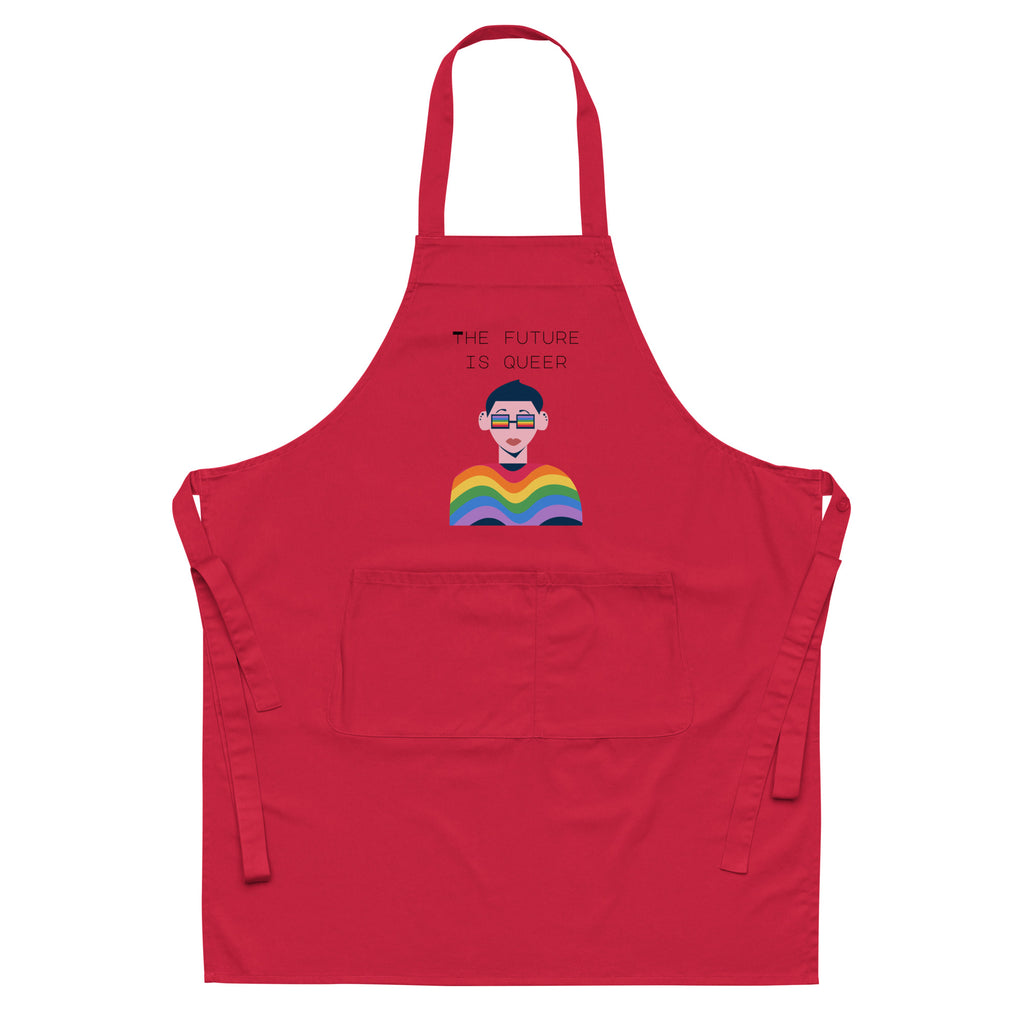  The Future Is Queer Organic Cotton Apron by Queer In The World Originals sold by Queer In The World: The Shop - LGBT Merch Fashion