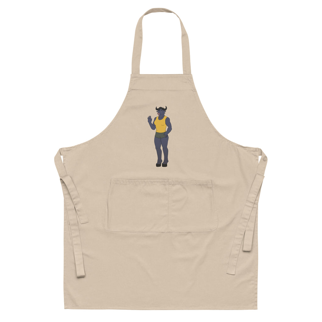  Bull Dyke Organic Cotton Apron by Printful sold by Queer In The World: The Shop - LGBT Merch Fashion