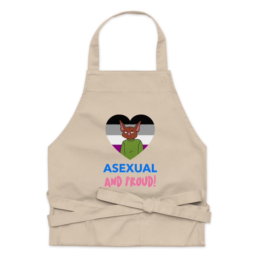  Asexual And Proud Organic Cotton Apron by Printful sold by Queer In The World: The Shop - LGBT Merch Fashion