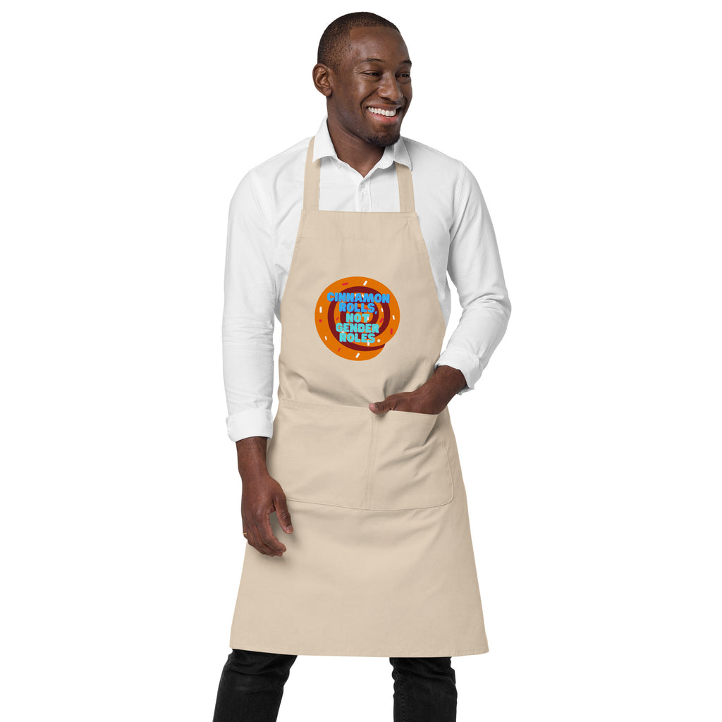  Cinnamon Rolls Not Gender Roles Organic Cotton Apron by Queer In The World Originals sold by Queer In The World: The Shop - LGBT Merch Fashion