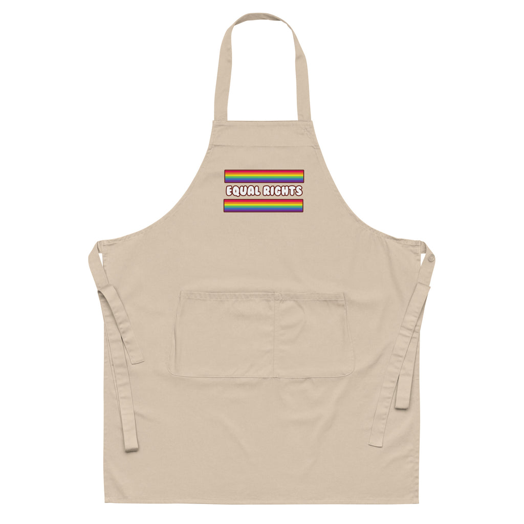  Equal Rights Organic Cotton Apron by Printful sold by Queer In The World: The Shop - LGBT Merch Fashion