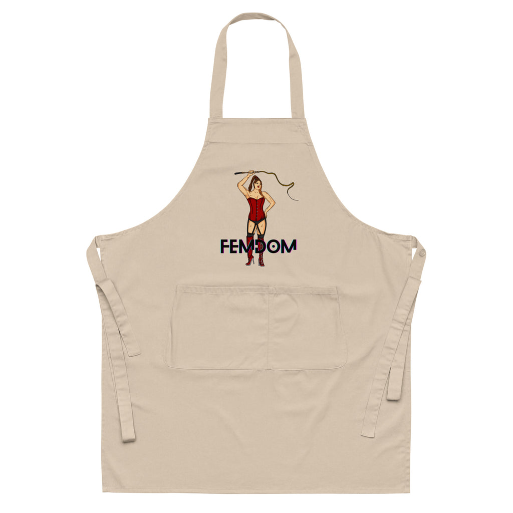 FEMDOM Organic Cotton Apron by Printful sold by Queer In The World: The Shop - LGBT Merch Fashion