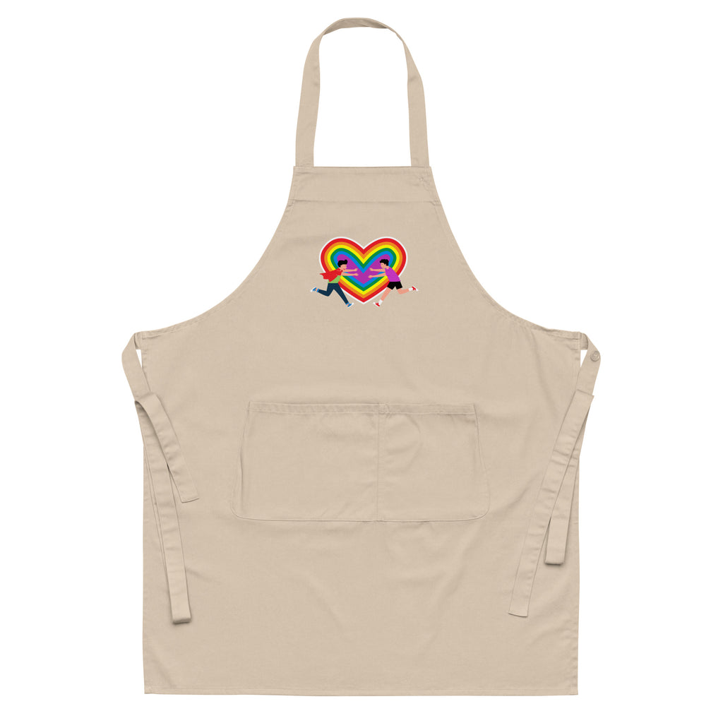  Gay Couple Organic Cotton Apron by Queer In The World Originals sold by Queer In The World: The Shop - LGBT Merch Fashion