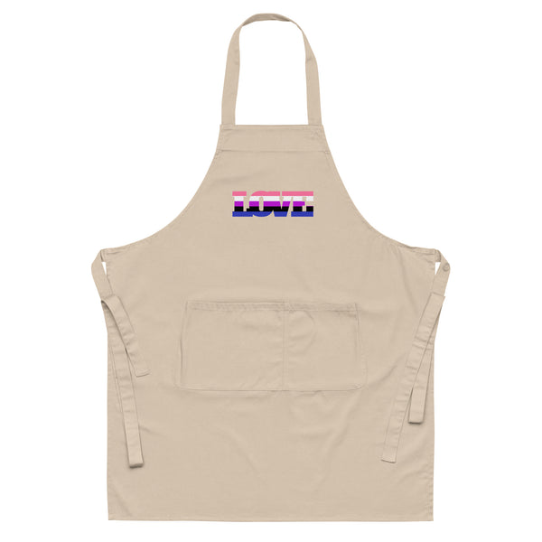  Genderfluid Love Organic Cotton Apron by Queer In The World Originals sold by Queer In The World: The Shop - LGBT Merch Fashion