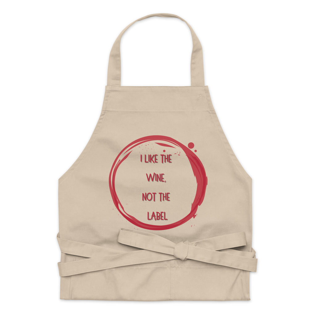  I Like The Wine Not The Label Pansexual Organic Cotton Apron by Queer In The World Originals sold by Queer In The World: The Shop - LGBT Merch Fashion