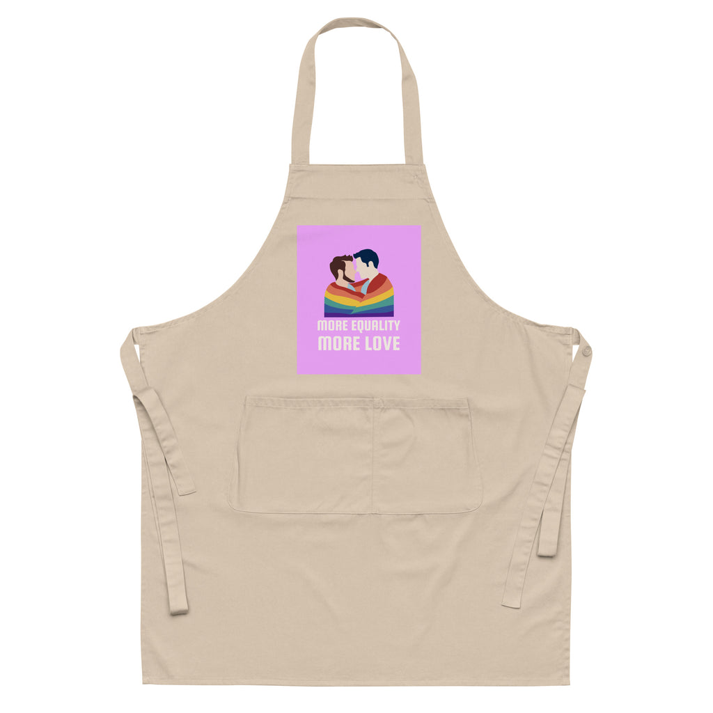  LGBT Couple Organic Cotton Apron by Queer In The World Originals sold by Queer In The World: The Shop - LGBT Merch Fashion