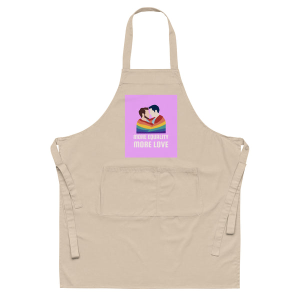  LGBT Couple Organic Cotton Apron by Queer In The World Originals sold by Queer In The World: The Shop - LGBT Merch Fashion