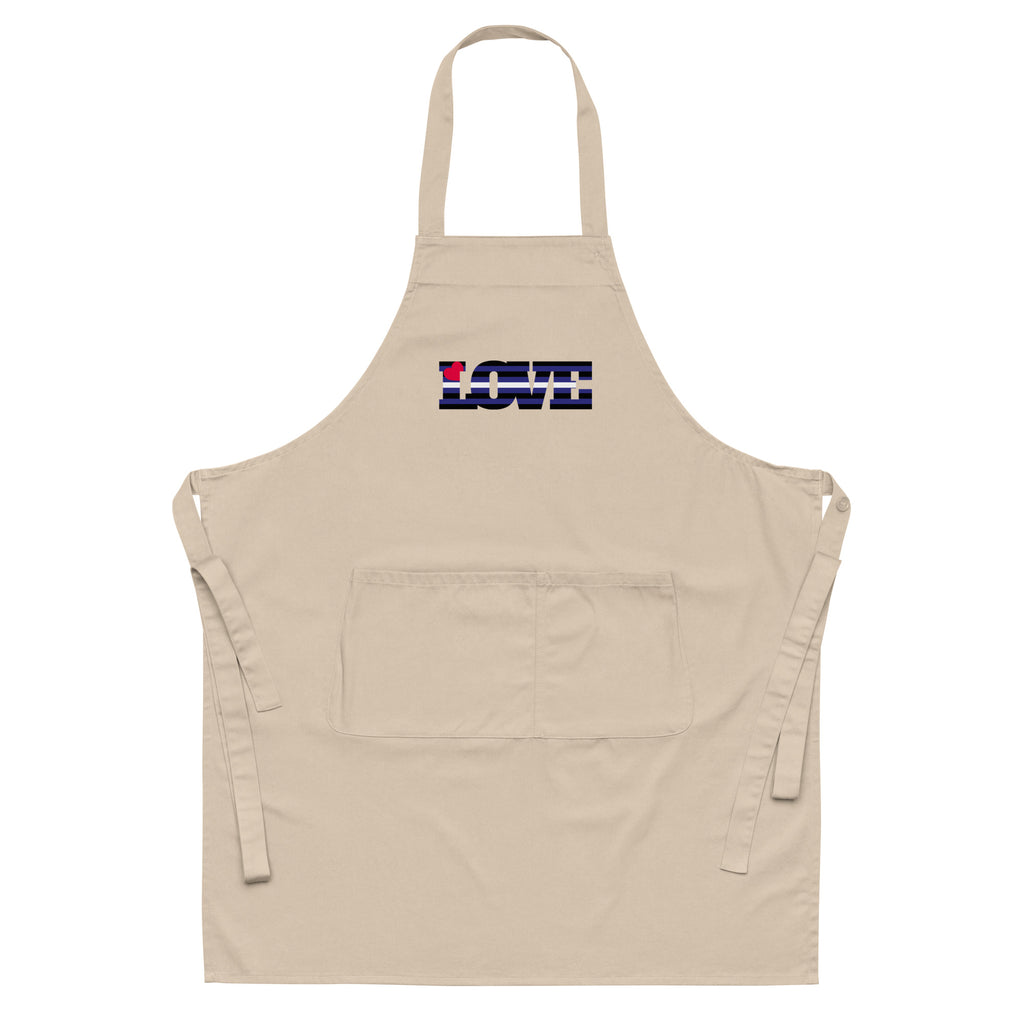  Leather Pride Love Organic Cotton Apron by Queer In The World Originals sold by Queer In The World: The Shop - LGBT Merch Fashion