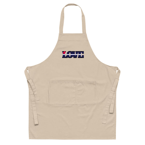 Leather Pride Love Organic Cotton Apron by Queer In The World Originals sold by Queer In The World: The Shop - LGBT Merch Fashion