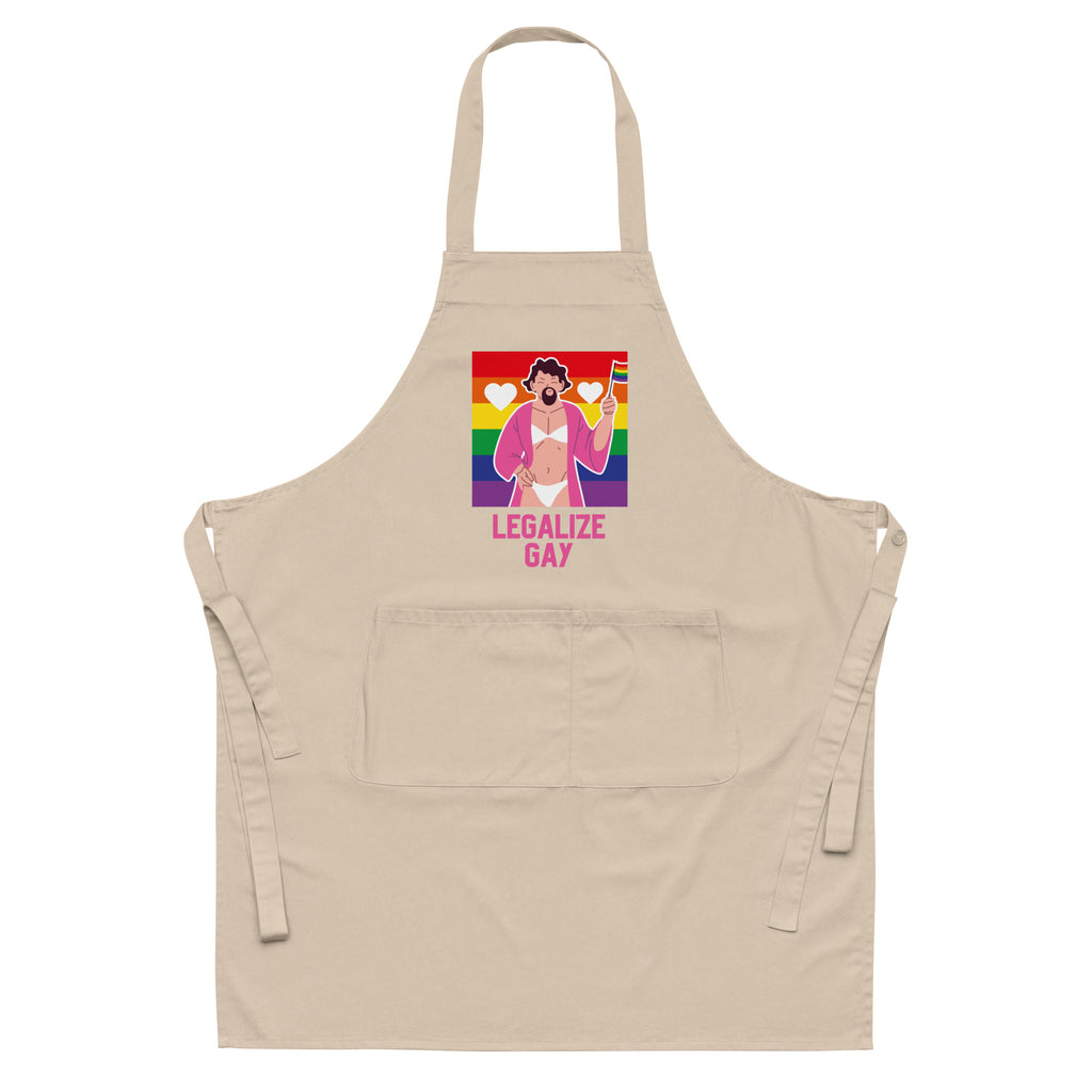  Legalize Gay Organic Cotton Apron by Queer In The World Originals sold by Queer In The World: The Shop - LGBT Merch Fashion