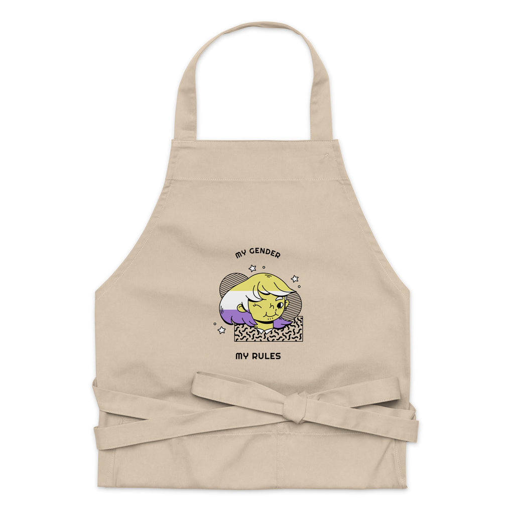  My Gender My Rules Organic Cotton Apron by Queer In The World Originals sold by Queer In The World: The Shop - LGBT Merch Fashion