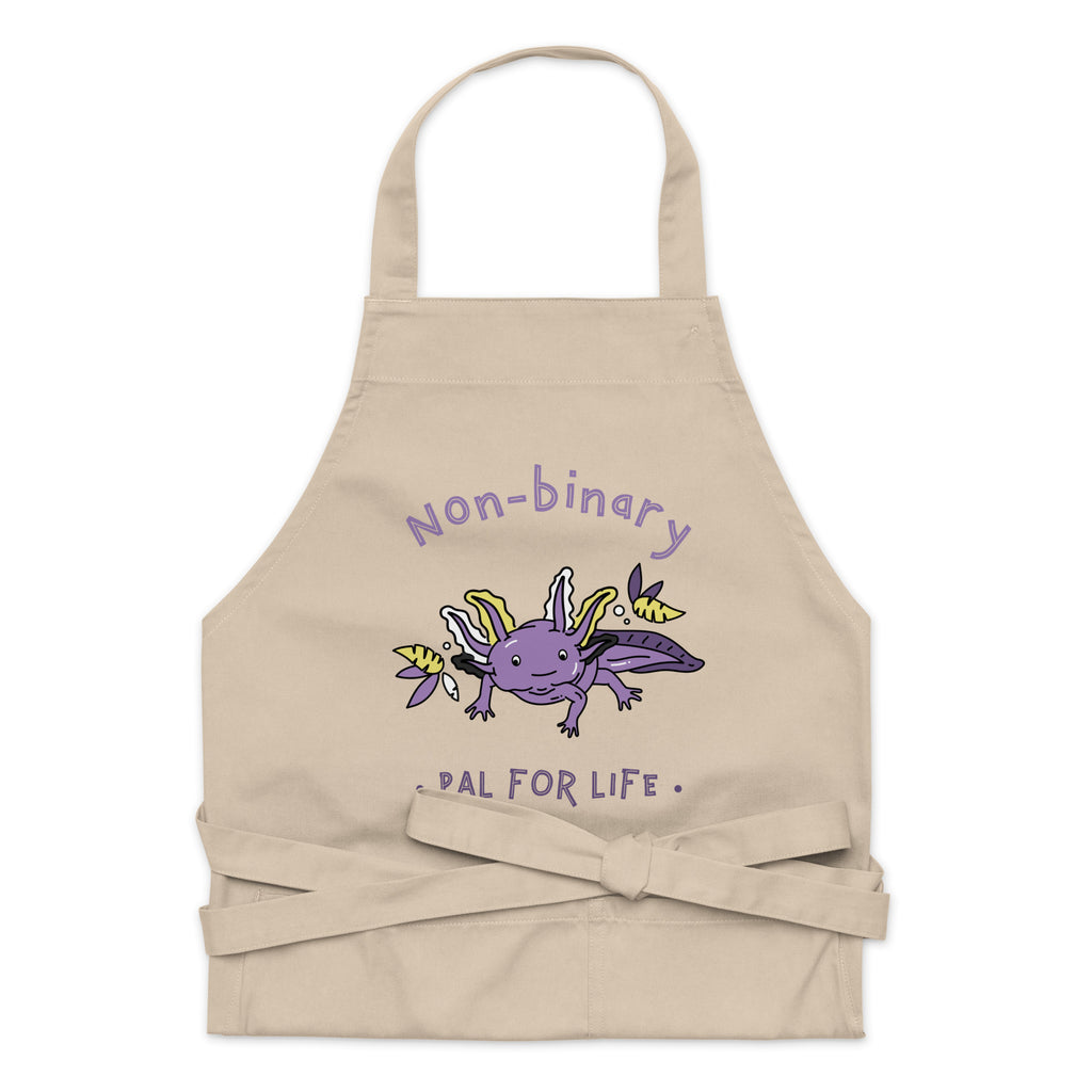  Non-Binary Pal For Life Organic Cotton Apron by Printful sold by Queer In The World: The Shop - LGBT Merch Fashion