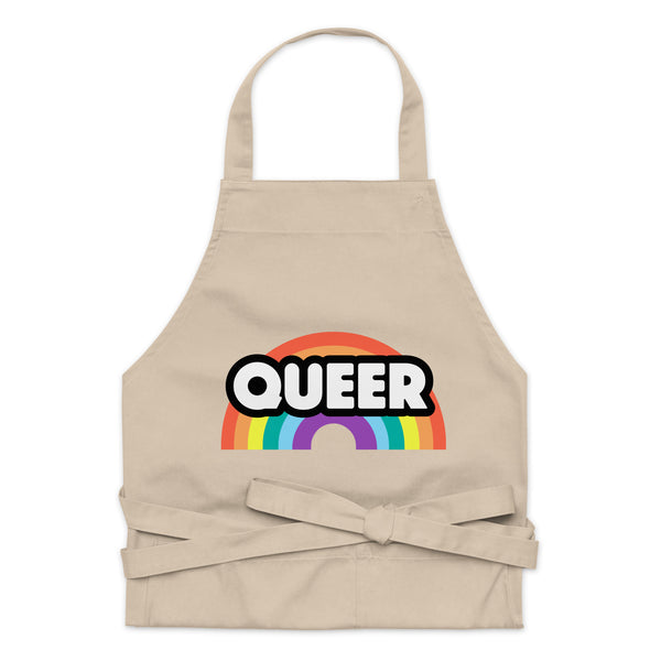  Queer Rainbow Organic Cotton Apron by Queer In The World Originals sold by Queer In The World: The Shop - LGBT Merch Fashion