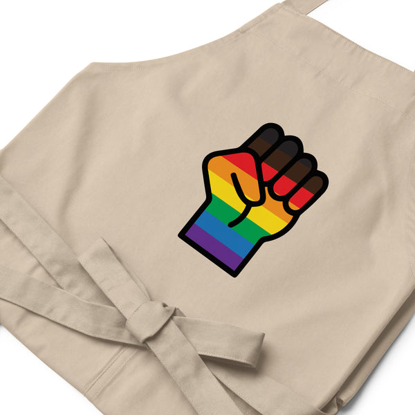  BLM LGBT Resist Organic Cotton Apron by Queer In The World Originals sold by Queer In The World: The Shop - LGBT Merch Fashion