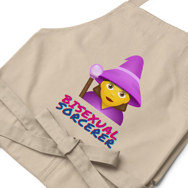  Bisexual Sorcerer Organic Cotton Apron by Queer In The World Originals sold by Queer In The World: The Shop - LGBT Merch Fashion