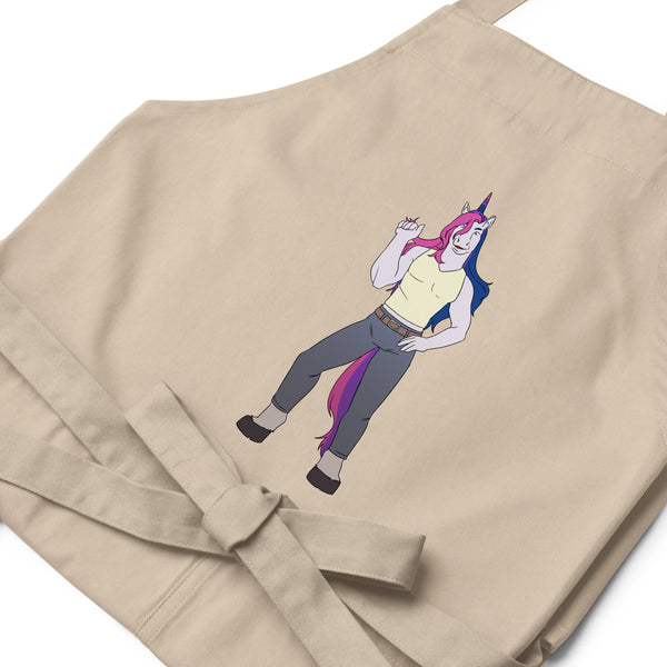  Bisexual Unicorn Organic Cotton Apron by Queer In The World Originals sold by Queer In The World: The Shop - LGBT Merch Fashion